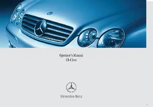 Mercedes-бенз CL-Class 2006 MY. Owner&#39;s Manual