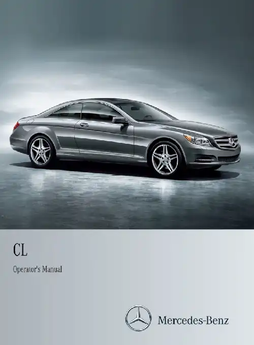Mercedes-бенз CL-Class Coupe 2014 MY. Owner&#39;s Manual