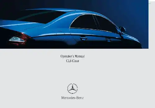 Mercedes-бенз CLS-Class 2008 MY. Owner&#39;s Manual