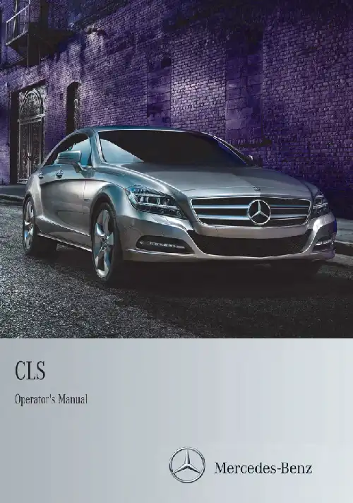 Mercedes-Benz CLS-Class Coupe 2013 MY. Owner&#39;s Manual