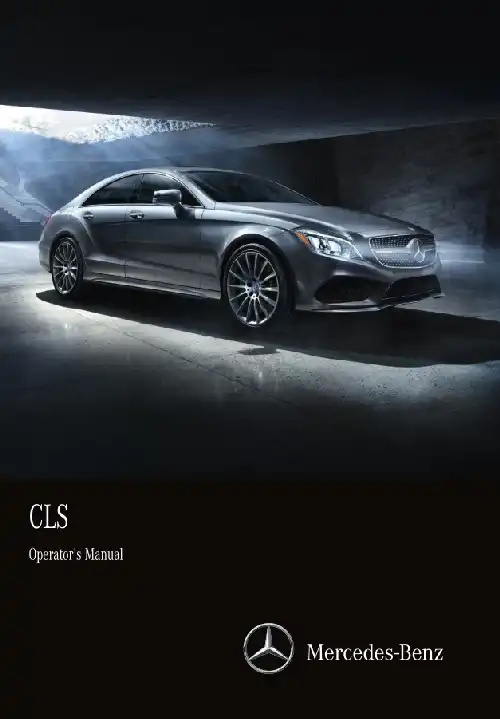 Mercedes-Benz CLS-Class Coupe 2015 MY. Owner&#39;s Manual