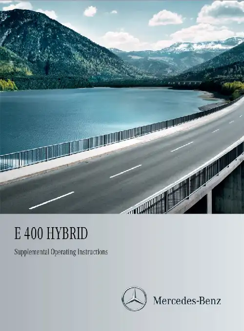 Mercedes-бенз E400 Hybrid 2014 MY. Owner&#39;s Manual