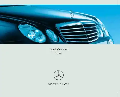 Mercedes-бенз E-Class 2008 MY. Owner&#39;s Manual