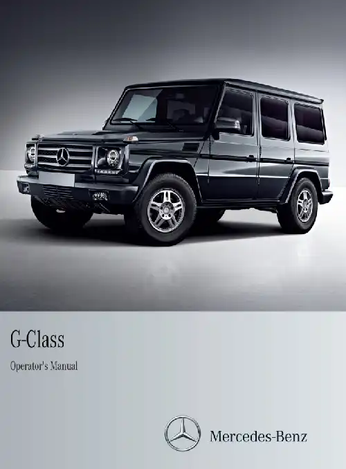 Mercedes-бенз G-Class 2014 MY. Owner&#39;s Manual