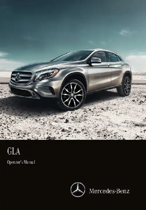 Mercedes-Benz GLA 2015 MY. Owner&#39;s Manual