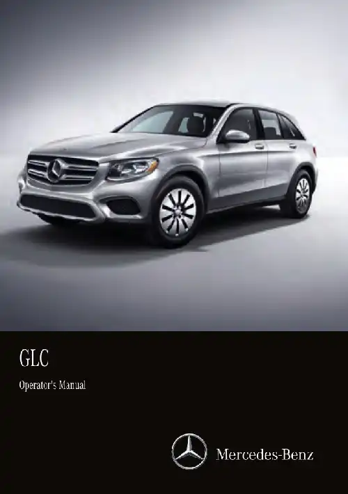 Mercedes-бенз GLC 2016 MY. Owner&#39;s Manual