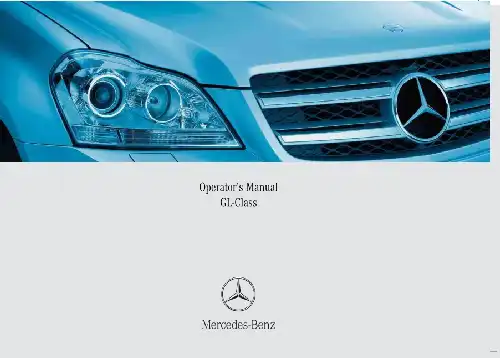 Mercedes-бенз GL-Class 2008 MY. Owner&#39;s Manual