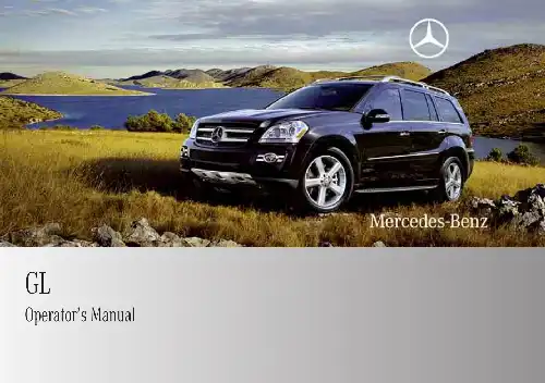Mercedes-бенз GL-Class 2009 MY. Owner&#39;s Manual