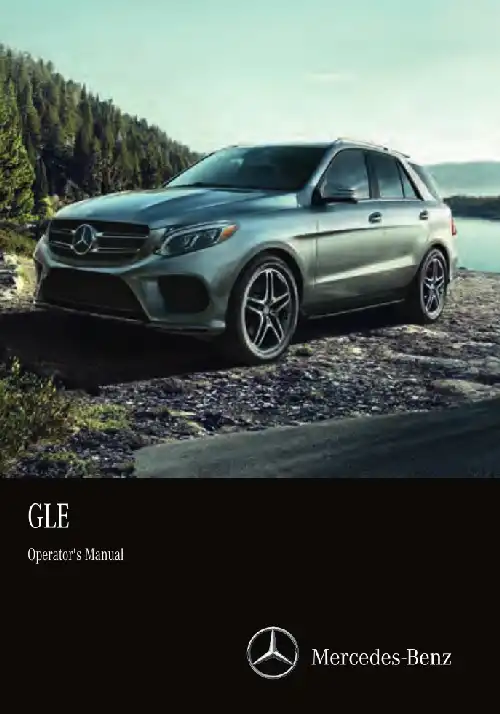 Mercedes-Benz GLE-SUV 2016 MY. Owner&#39;s Manual