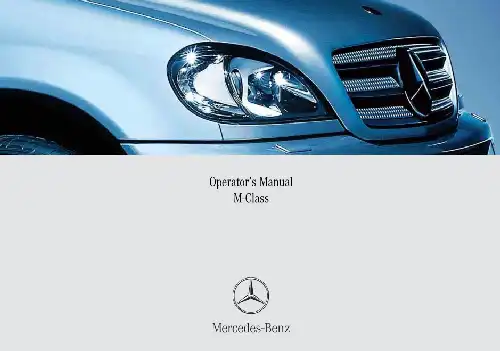 Mercedes-бенз M-Class 2005 MY. Owner&#39;s Manual