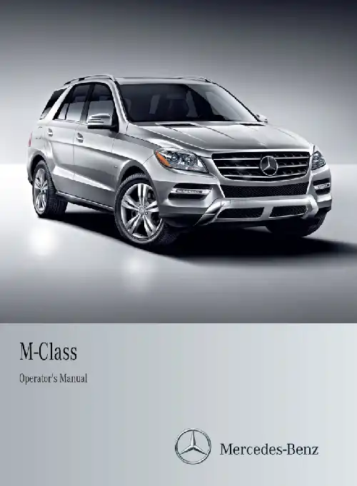 Mercedes-бенз M-Class 2014 MY. Owner&#39;s Manual