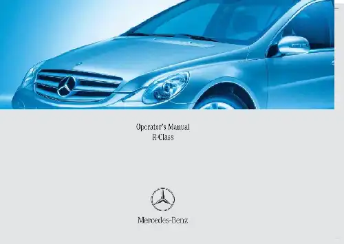 Mercedes-бенз R-Class 2007 MY. Owner&#39;s Manual