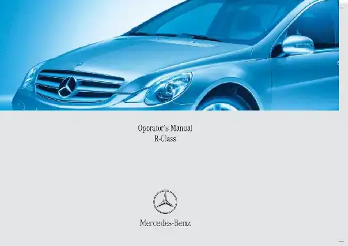 Mercedes-бенз R-Class 2008 MY. Owner&#39;s Manual