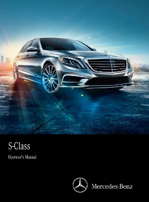 Mercedes-Benz S-Class Sedan 2014 MY. Owner&#39;s Manual