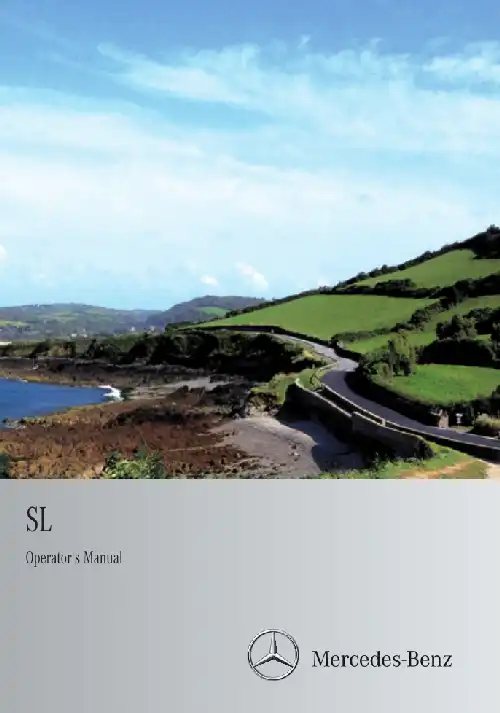 Mercedes-бенз SL 2013 MY. Owner&#39;s Manual