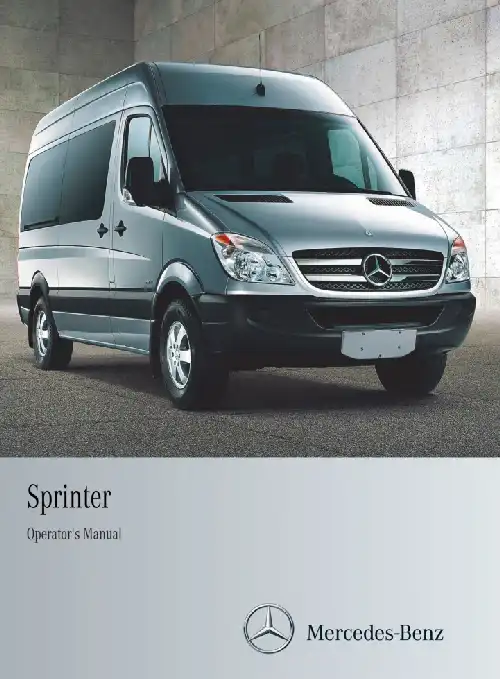 Mercedes-Benz Sprinter 2013 MY. Owner&#39;s Manual