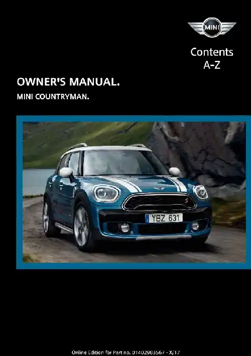 Міні Countryman 2018 MY. Owner&#39;s Manual