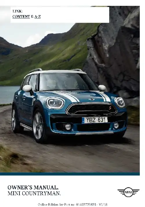 Міні Countryman 2019 MY. Owner&#39;s Manual