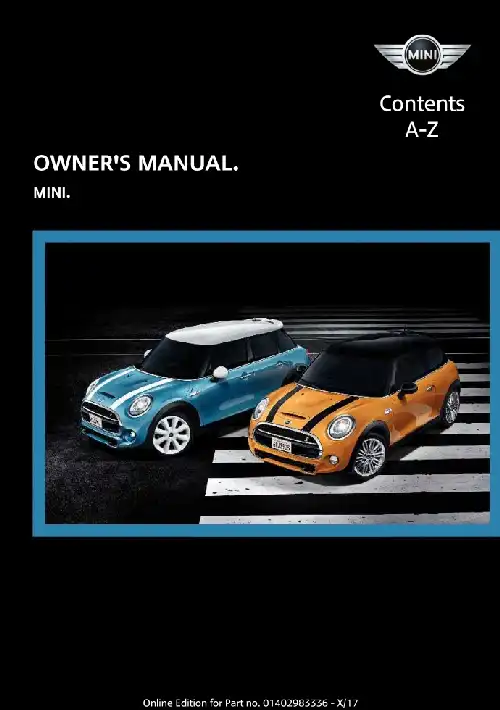Mini Hardtop 2 door 2018 MY. Owner&#39;s Manual