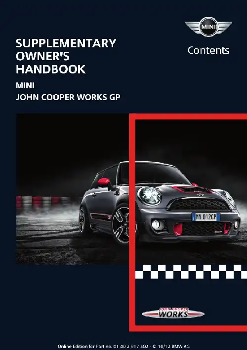 Mini John Cooper Works GP 2013 року. Owner&#39;s Manual