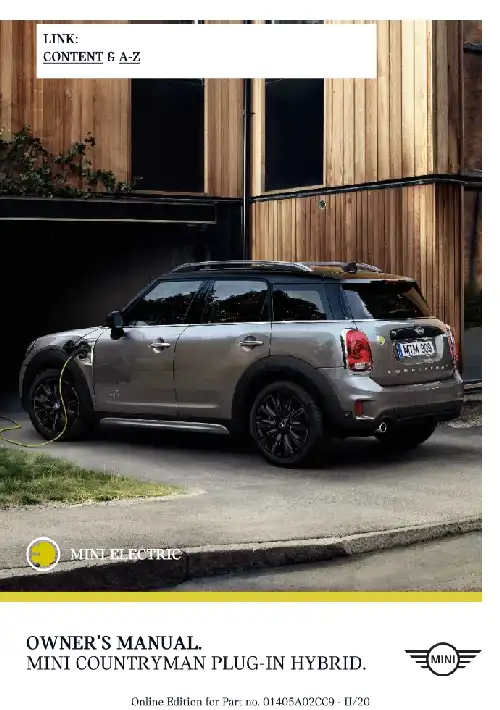 Mini SE Countryman 2021 MY. Owner&#39;s Manual