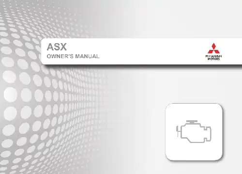 Mitsubishi ASX 2019 MY. Owner&#39;s Manual