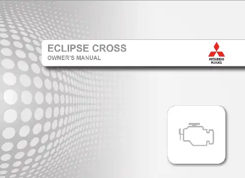 Mitsubishi Eclipse Cross 2018 MY. Owner&#39;s Manual
