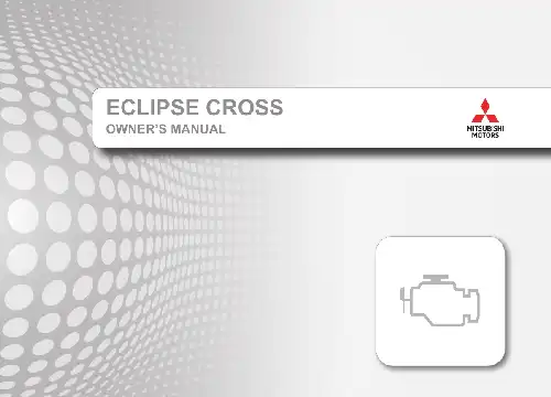 Mitsubishi Eclipse Cross 2019 MY. Owner&#39;s Manual