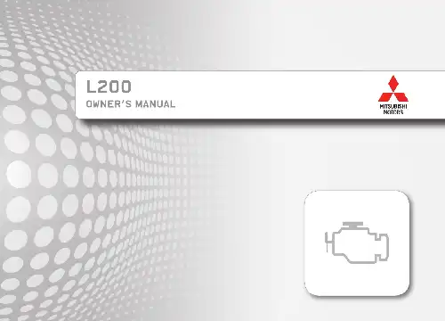 Mitsubishi L200 2017 MY. Owner&#39;s Manual