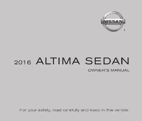Nissan Altima 2016 MY. Owner&#39;s Manual