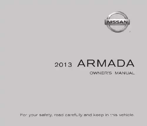 Nissan Armada 2013 MY. Owner&#39;s Manual