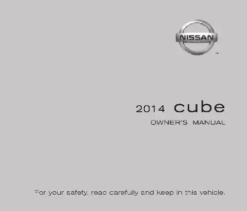Nissan Cube 2014 MY. Owner&#39;s Manual