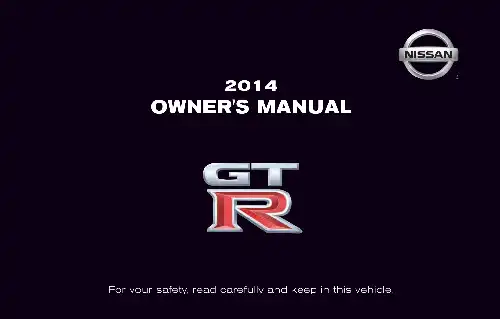 Nissan GT-R 2014 MY. Owner&#39;s Manual