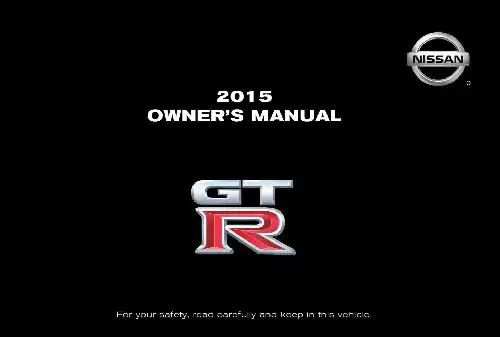 Nissan GT-R 2015 MY. Owner&#39;s Manual