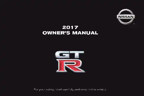 Nissan GT-R 2017 MY. Owner&#39;s Manual