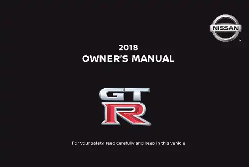 Nissan GT-R 2018 MY. Owner&#39;s Manual