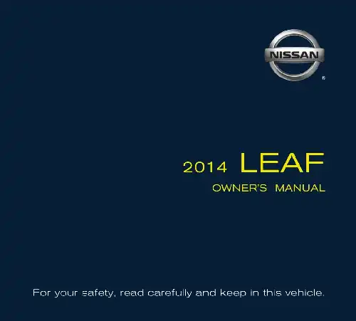 Nissan Leaf 2014 MY. Owner&#39;s Manual