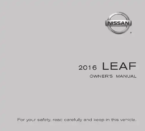 Nissan Leaf 2016 MY. Owner&#39;s Manual