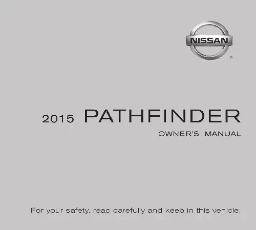 Nissan Pathfinder 2015 MY. Owner&#39;s Manual