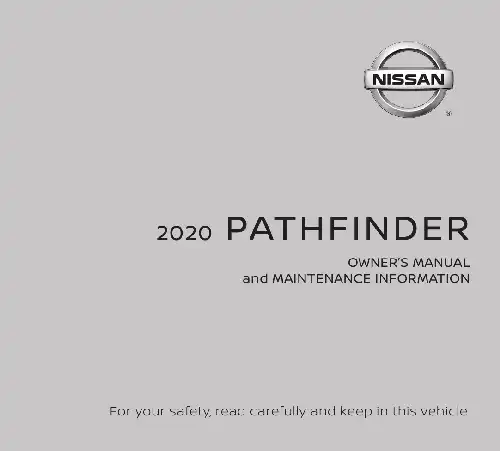 Nissan Pathfinder 2020 MY. Owner&#39;s Manual and Maintenance Information