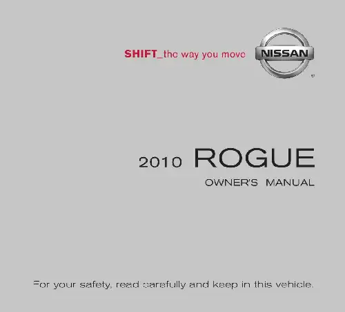 Nissan Rogue 2010 MY. Owner&#39;s Manual