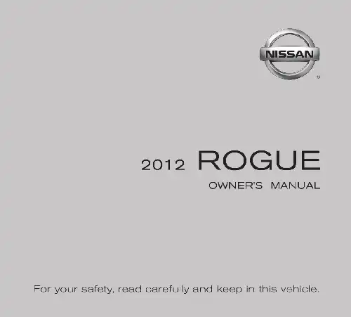 Nissan Rogue 2012 MY. Owner&#39;s Manual