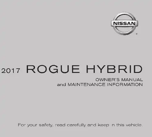 Nissan Rogue Hybrid 2017 MY. Owner&#39;s Manual