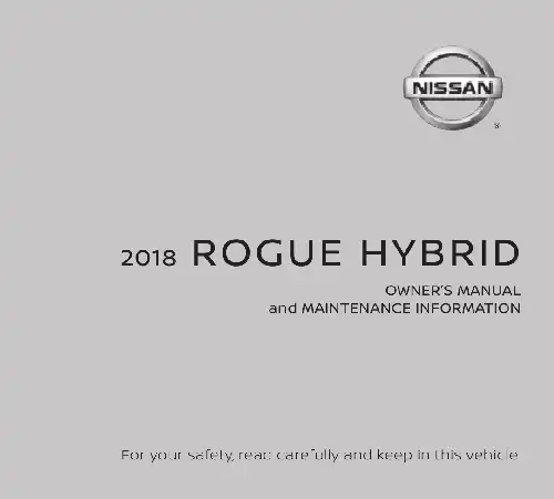 Nissan Rogue Hybrid 2018 MY. Owner&#39;s Manual