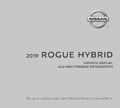 Nissan Rogue Hybrid 2019 MY. Owner&#39;s Manual