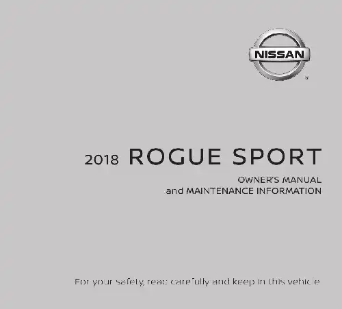 Nissan Rogue Sport 2018 MY. Owner&#39;s Manual
