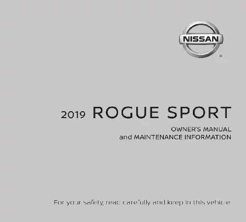 Nissan Rogue Sport 2019 MY. Owner&#39;s Manual