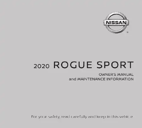 Nissan Rogue Sport 2020 MY. Owner&#39;s Manual