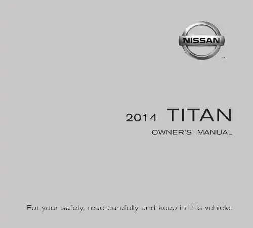 Nissan Titan 2014 MY. Owner&#39;s Manual