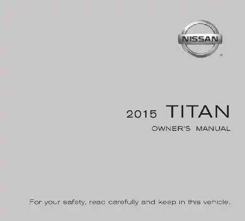 Nissan Titan 2015 MY. Owner&#39;s Manual